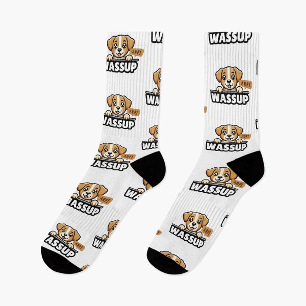 Item preview, Wassup Puppy | Peeking Cute Cartoon Dog Greeting | Funny Pet Lover Design designed and sold by DigitalFhaiz.