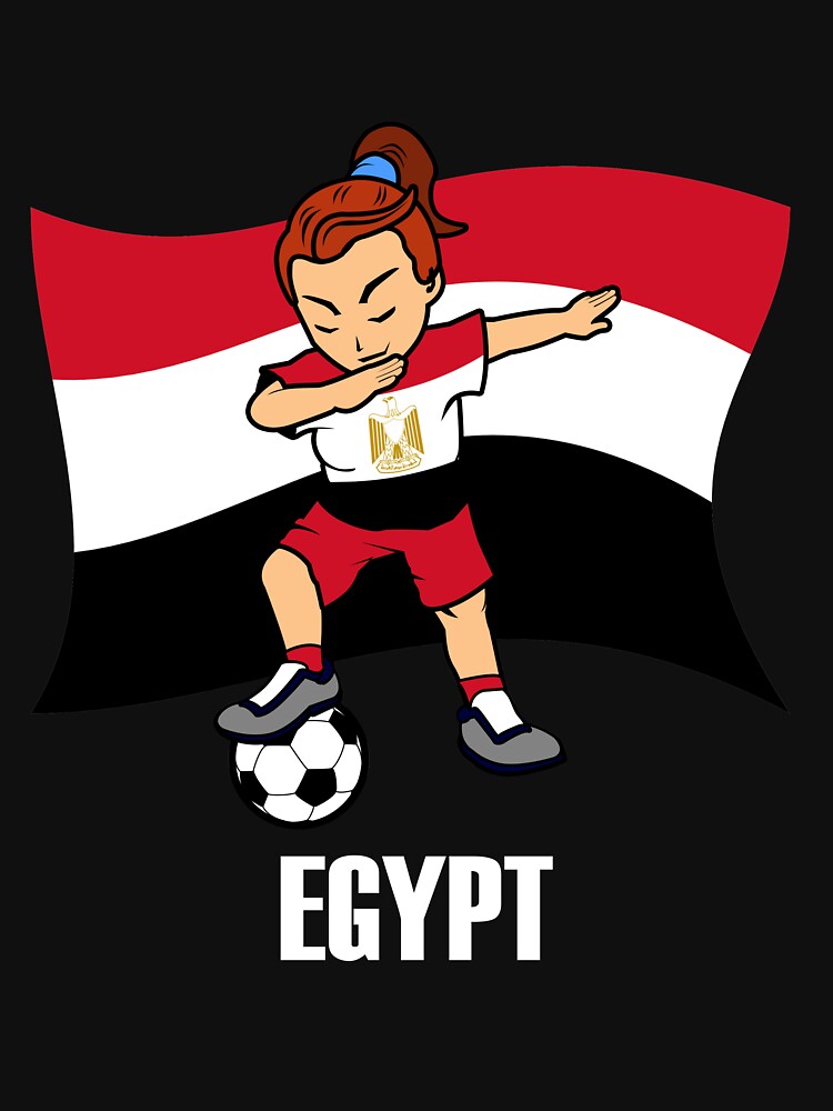 Dabbing Soccer Girl Egypt Soccer Jersey Shirt Egyptian Flag' Essential T- Shirt for Sale by CreativeStrike