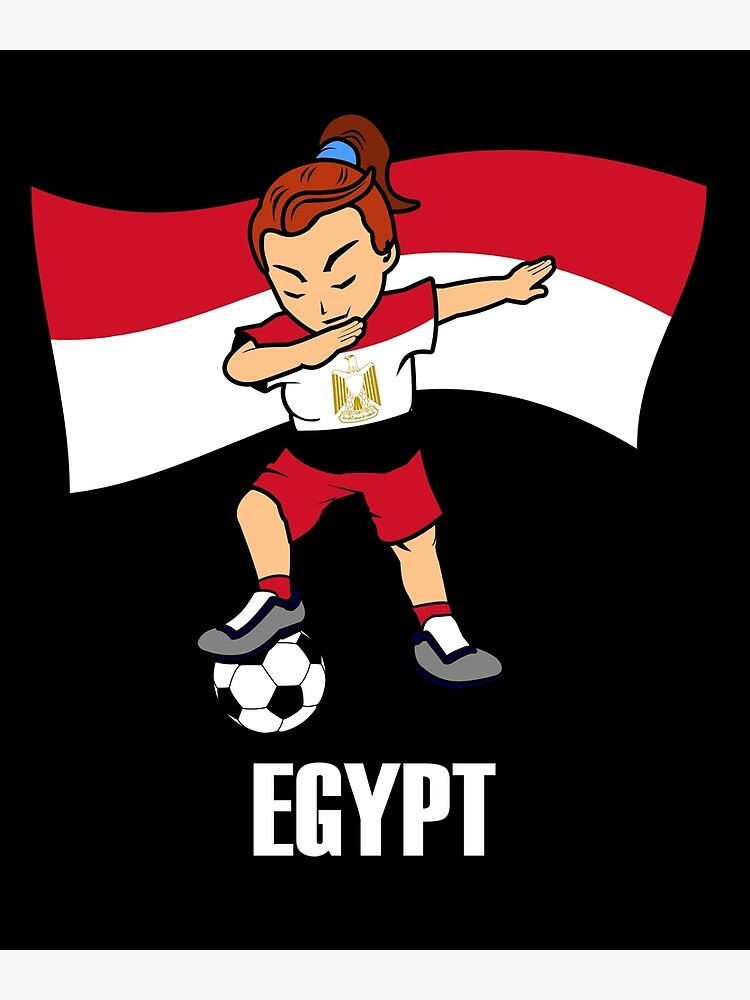 Dabbing Soccer Girl Egypt Soccer Jersey Shirt Egyptian Flag Essential T- Shirt for Sale by CreativeStrike