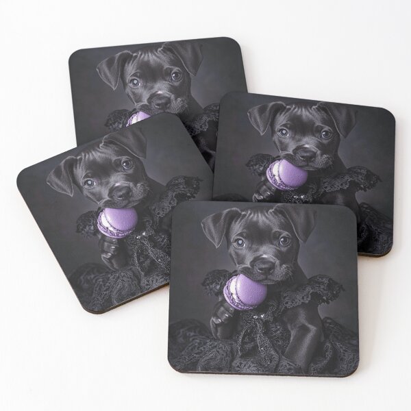 Item preview, Gothic Pit Bull And Macaroon  designed and sold by Nocturne  Paws.