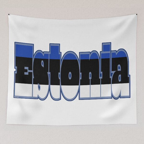 Item preview, Estonia Font with Estonian Flag designed and sold by Havocgirl.