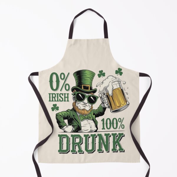Item preview, 0% Irish, 100% Drunk – Funny St. Patrick’s Day Design designed and sold by Rajasekar.
