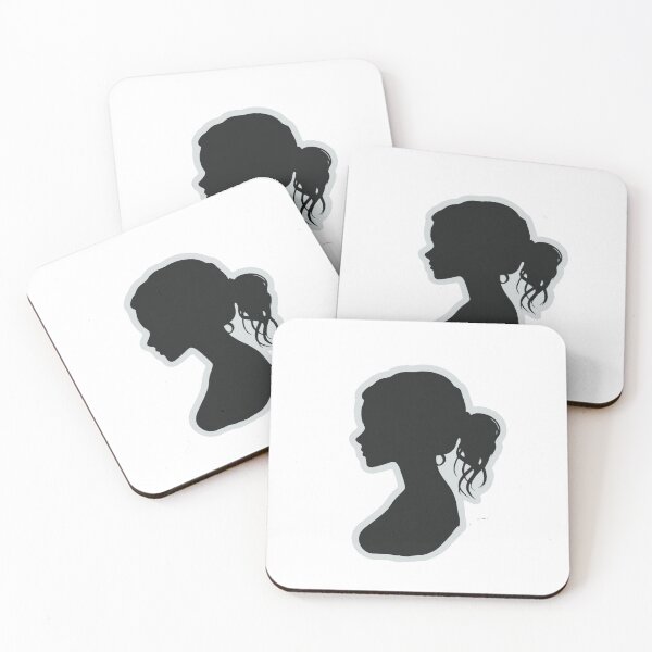 Item preview, Elegant Silhouette Girl Sticker – Minimalist Black & White Aesthetic Vinyl Decal designed and sold by Rhykho Realm.