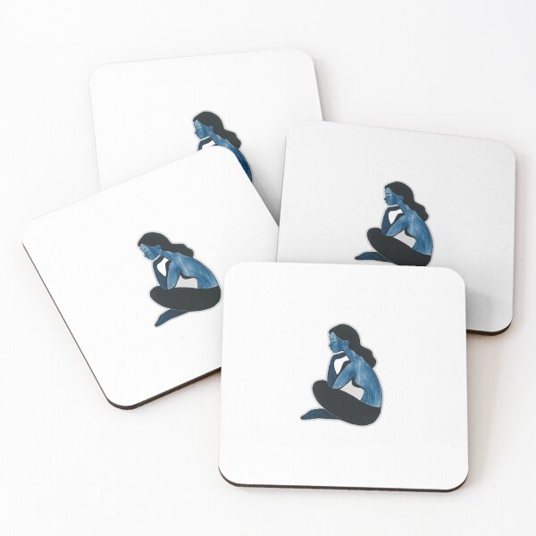 Item preview, Blue Aesthetic Girl Sticker – Minimalist Abstract Art Vinyl Decal designed and sold by Rhykho Realm.