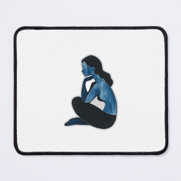 Item preview, Blue Aesthetic Girl Sticker – Minimalist Abstract Art Vinyl Decal designed and sold by Rhykho Realm.