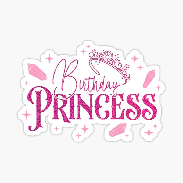 Artikel-Vorschau von Geburtstags-Prinzessin-Tiara in Rosa mit Glitzer, designt und verkauft von DXINERZ.