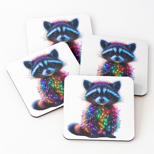 Item preview, Neon Glow Raccoon designed and sold by GloriousArtSKD.