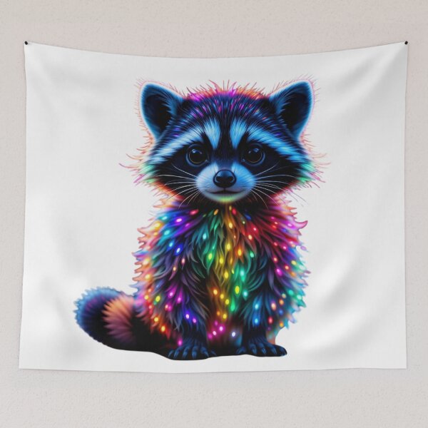 Item preview, Neon Glow Raccoon designed and sold by GloriousArtSKD.