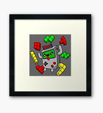 Tetris and Game Boy grey Framed Print