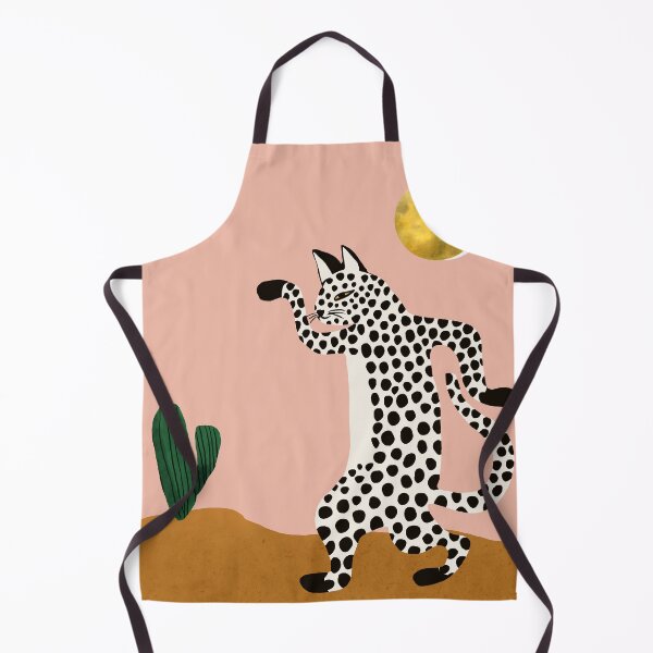 Item preview, Jazzy Wild Cat, Dancing Leopard Animals Pets, Wildlife Bengal Cats Exotic, Cheetah Jungle Pastel Whimsical, Quirky Bohemian Modern Eclectic designed and sold by 83oranges.com.