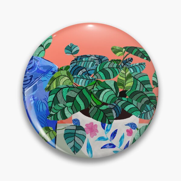 Item preview, A Still Life Moment, Bottle Botanical Plants Illustration, Drawing Eclectic Bohemian, Contemporary Colorful Glassware Painting, Vintage Boho Plant Pot designed and sold by 83oranges.com.