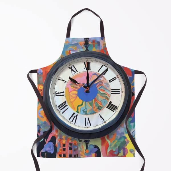 Item preview, Anxiety, Mental Wellness Awareness Time, Peace of Mind Wall Clock Tower, Eclectic Roman Bohemian Colorful Painting designed and sold by 83oranges.com.