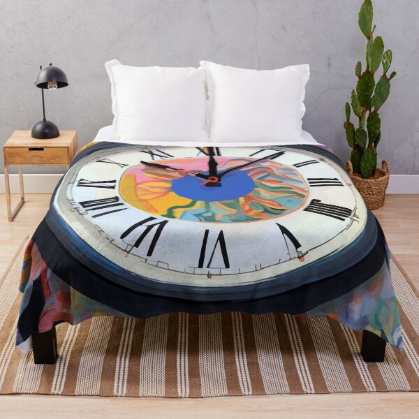 Item preview, Anxiety, Mental Wellness Awareness Time, Peace of Mind Wall Clock Tower, Eclectic Roman Bohemian Colorful Painting designed and sold by 83oranges.com.