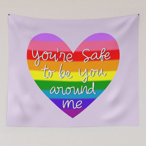 Item preview, You’re safe with me. Rainbow Heart Ally designed and sold by nukartDesigns.