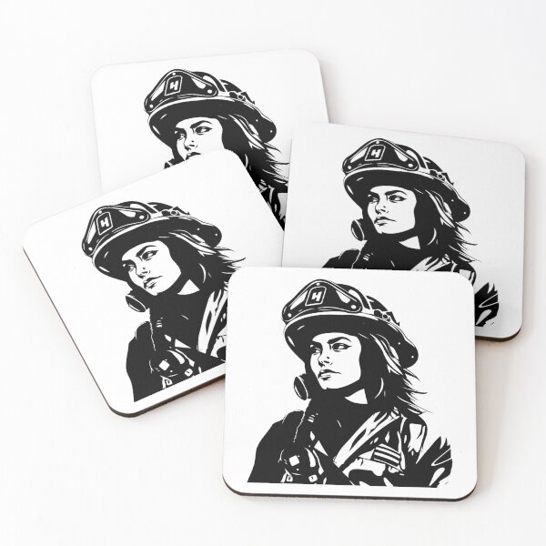 Item preview, Fireman Firefighter Woman Search Rescue Responder Worker designed and sold by inkoutninja.