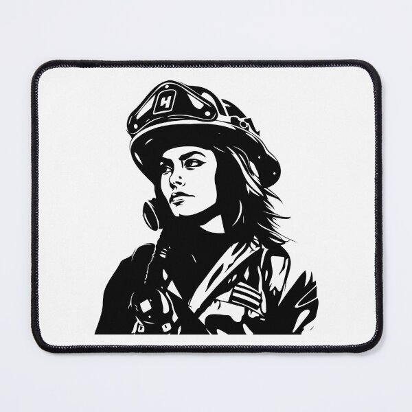 Item preview, Fireman Firefighter Woman Search Rescue Responder Worker designed and sold by inkoutninja.