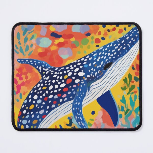 Item preview, Spotted Whale, Wildlife Ocean Life Fish Illustration, Eclectic Bohemian Painting Free Swim Sea Underwater designed and sold by 83oranges.com.