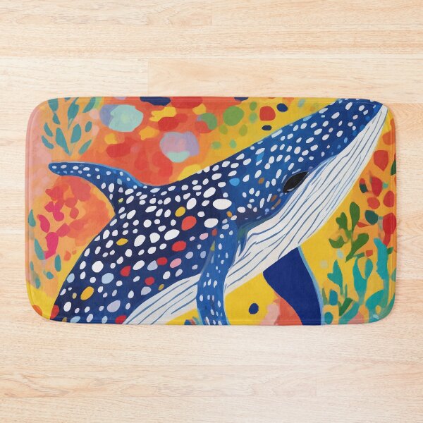 Item preview, Spotted Whale, Wildlife Ocean Life Fish Illustration, Eclectic Bohemian Painting Free Swim Sea Underwater designed and sold by 83oranges.com.