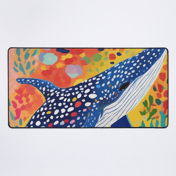 Item preview, Spotted Whale, Wildlife Ocean Life Fish Illustration, Eclectic Bohemian Painting Free Swim Sea Underwater designed and sold by 83oranges.com.
