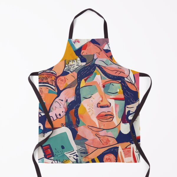 Item preview, Peace in Chaos, Abstract Face Human Boho Humanity, Eclectic Collage Contemporary Concept Mindset designed and sold by 83oranges.com.