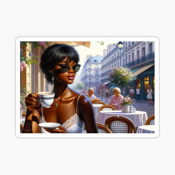 Item preview, Black Woman In Paris designed and sold by ShayTheCreative.