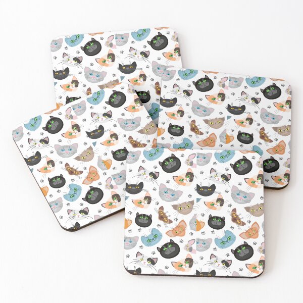 Item preview, Cat Face  With Cat Paws Cats Muzzle Trail Paw Cats designed and sold by vintageretrostyleshop.