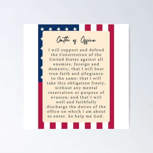 Item preview, Oath of Office with Flag Background designed and sold by anne-dromeda.