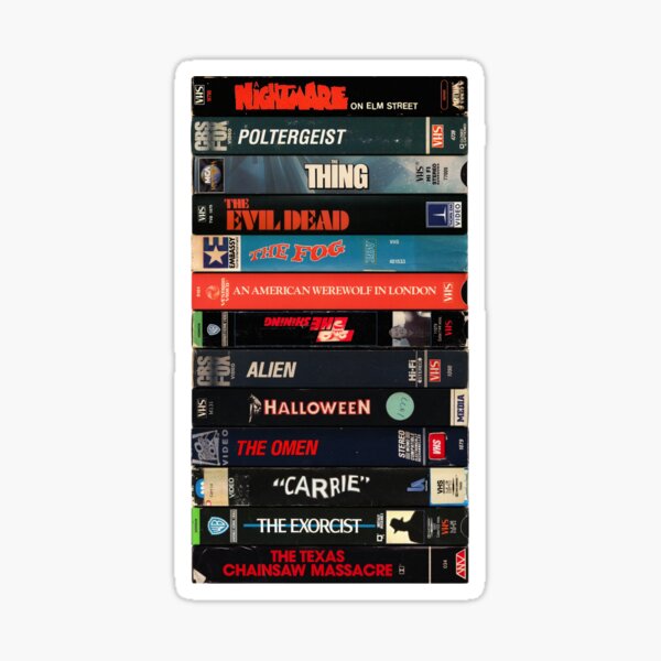 Item preview, Classic Horror Movies - Vintage VHS Spines  designed and sold by Mr Mustard Prints.