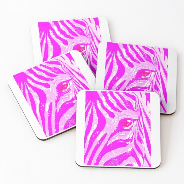 Item preview, Pink zebra ink print of a zebra's face, eye and ears designed and sold by Nnone.