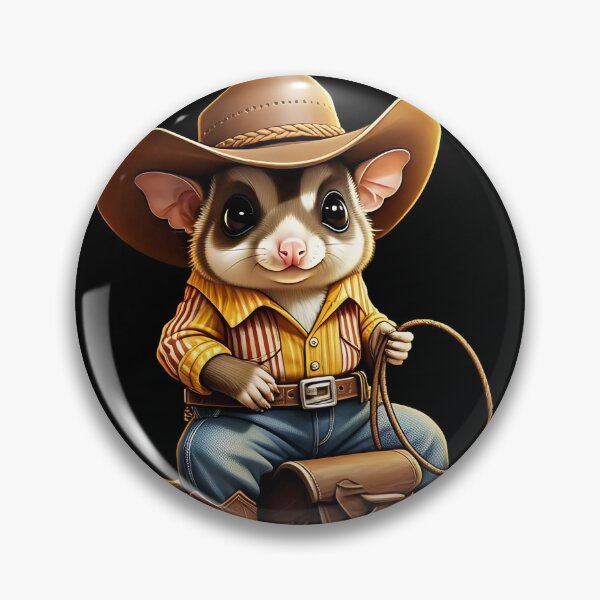 Item preview, Funny Cute Cowboy Sugar Glider designed and sold by PixelStoneDesign .