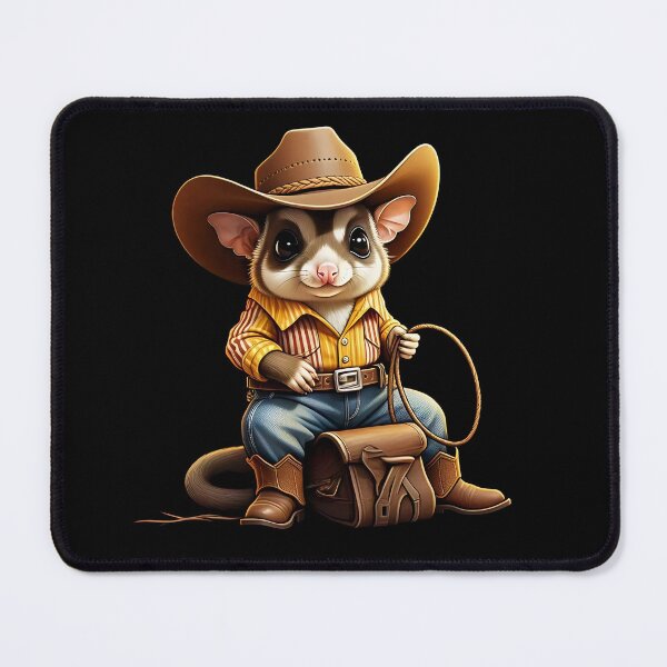 Item preview, Funny Cute Cowboy Sugar Glider designed and sold by PixelStoneDesign .
