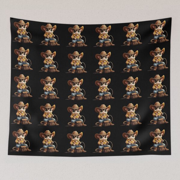Item preview, Funny Cute Cowboy Sugar Glider designed and sold by PixelStoneDesign .