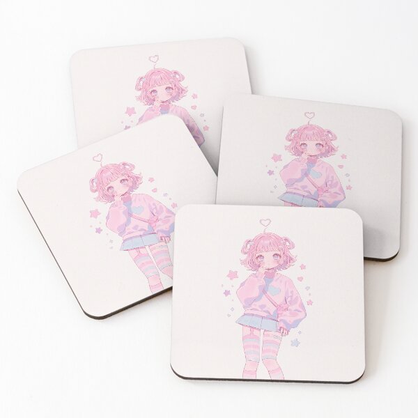 Item preview, Kawaii Pastel Aesthetic Girl - Cute Pink Yume Kawaii Anime Art designed and sold by Kawai Anime Shop.