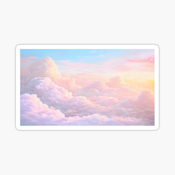 Item preview, Serene Surrealistic Sky with Fluffy Cumulus Clouds and Soft Gradients designed and sold by graphicnew.
