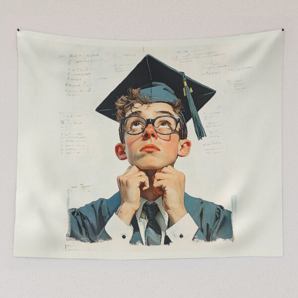 Item preview, Graduation Anxiety Portrait designed and sold by junkydotcom.