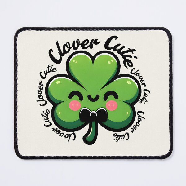 Item preview, Clover Cutie – Adorable Kawaii Three-Leaf Clover Romantic Irish Fun Pun Design - St Patricks Day Design designed and sold by Dantin.