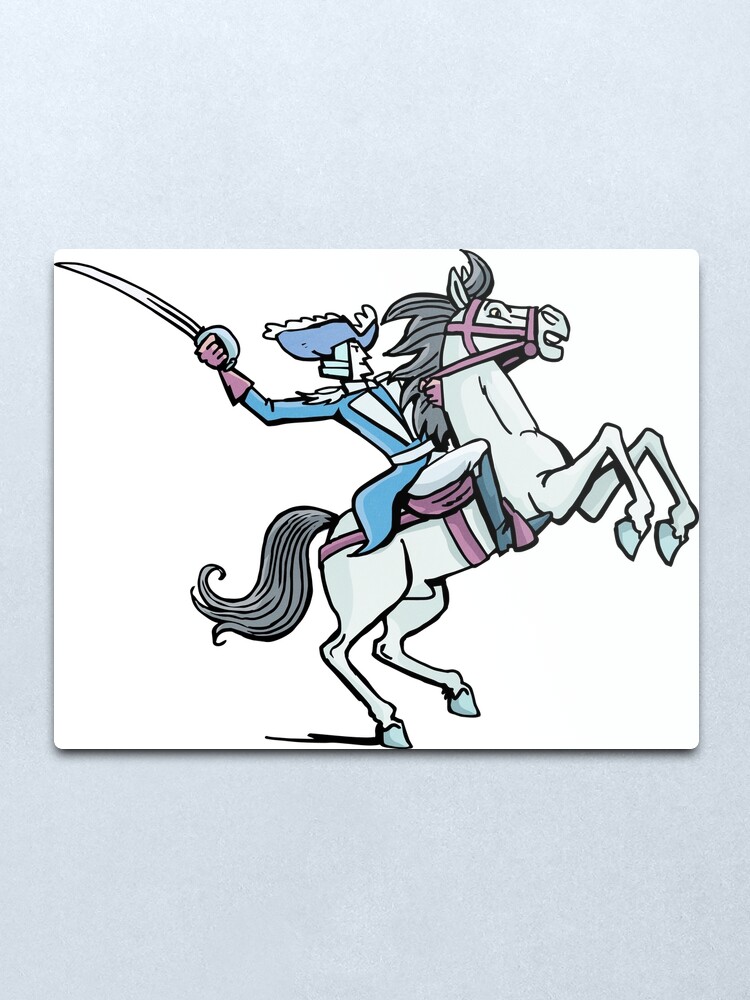 Alternate view of cavalry officer Metal Print