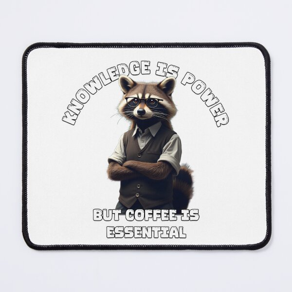 Item preview, Funny Raccoon Teacher T-Shirt - 'Knowledge is Power, Coffee is Essential' - Teacher Gift, Back to School, Educator Shirt designed and sold by AdaMerch.