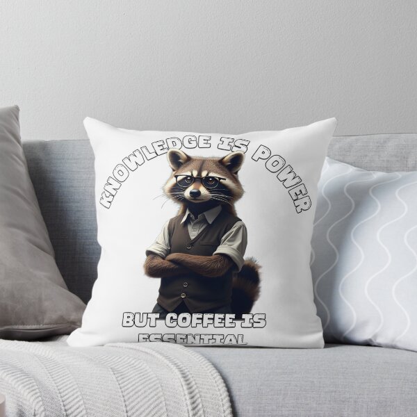 Item preview, Funny Raccoon Teacher T-Shirt - 'Knowledge is Power, Coffee is Essential' - Teacher Gift, Back to School, Educator Shirt designed and sold by AdaMerch.