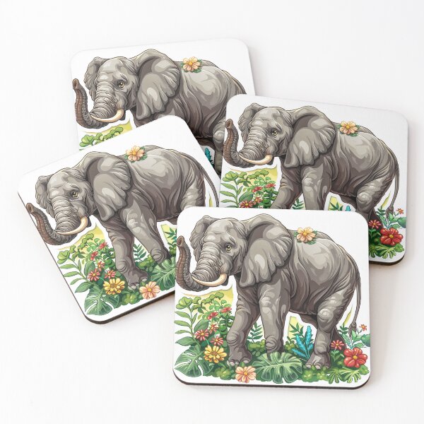 Item preview, Cute cartoon elephant designed and sold by Stickermagician.