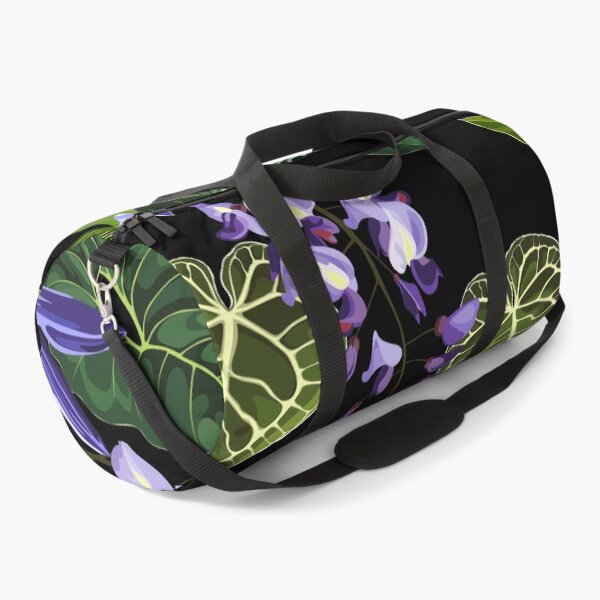 Item preview, Exotic flowers pattern. Violet tropical flowers and palm leaves in summer print.  designed and sold by MatyKotiv.