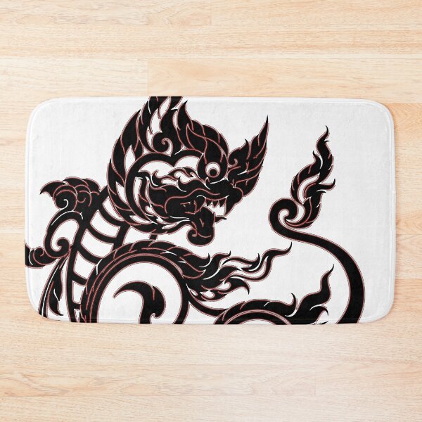 Item preview, Red black ingha lion sakyan thaistyle Art 2 designed and sold by Bspaces.