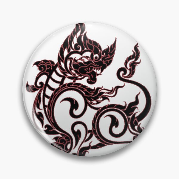Item preview, Red black Singha lion sakyan thaistyle Art cross3 designed and sold by Bspaces.