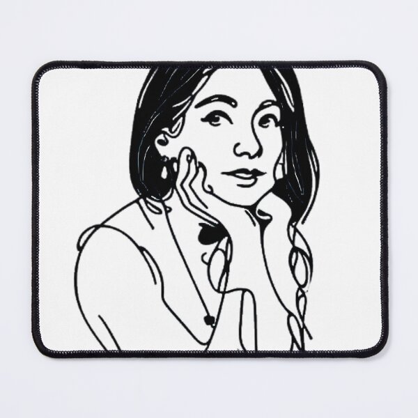 Item preview, Hand-Drawn Seated Woman Resting Her Chin designed and sold by Glam-OOTD.