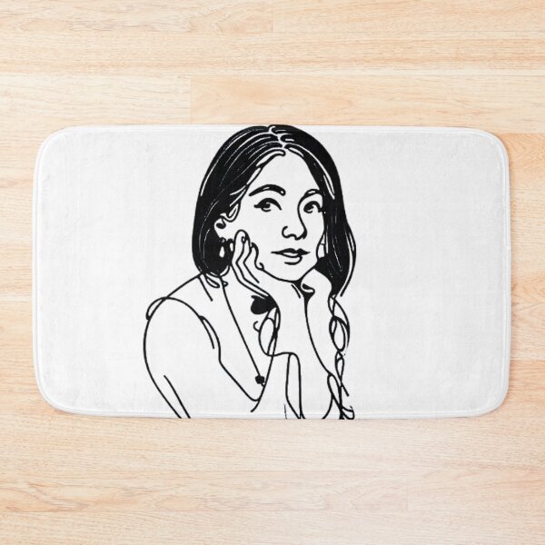 Item preview, Hand-Drawn Seated Woman Resting Her Chin designed and sold by Glam-OOTD.