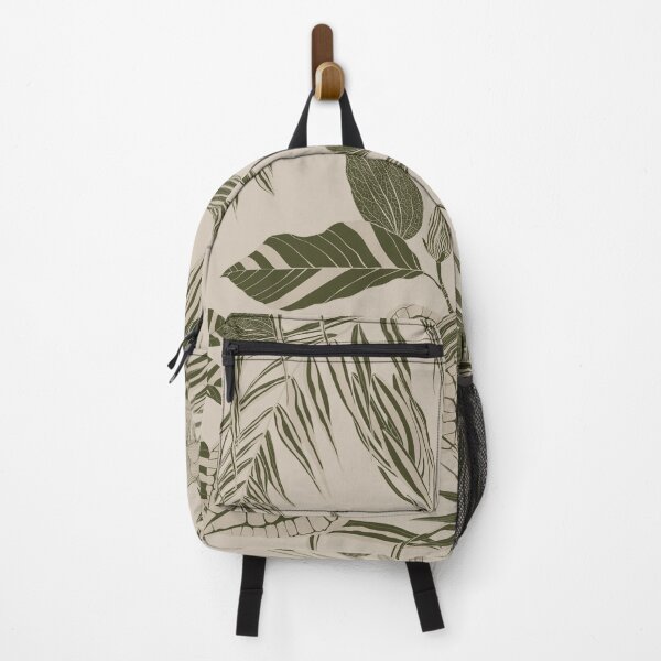 Item preview, Green line hand drawn line tropical leaves and flowers. designed and sold by MatyKotiv.