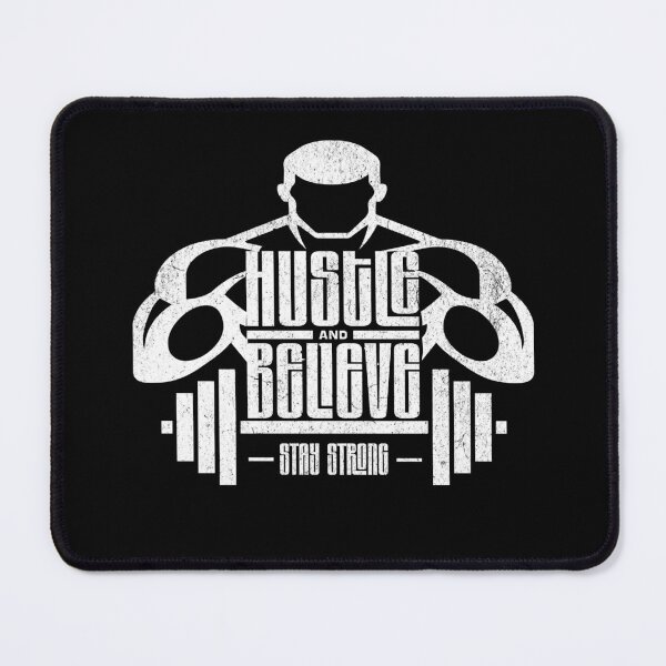 Item preview, hustle and believe gym tshirt sport designed and sold by LayersDesign.