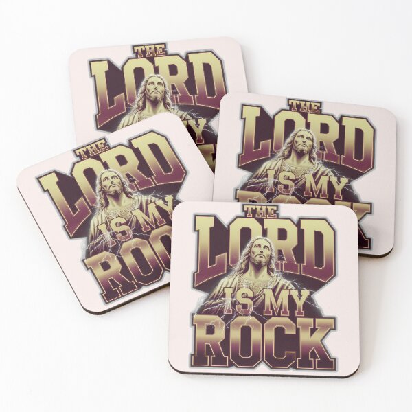 Item preview, Psalm 18:2 – The Lord is My Rock Bootleg Jesus Street Art Bible Verse designed and sold by  KnitLuv.