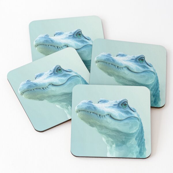 Item preview, Geometric Blue Crocodile Portrait designed and sold by Twisted Kids.