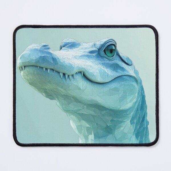 Item preview, Geometric Blue Crocodile Portrait designed and sold by Twisted Kids.